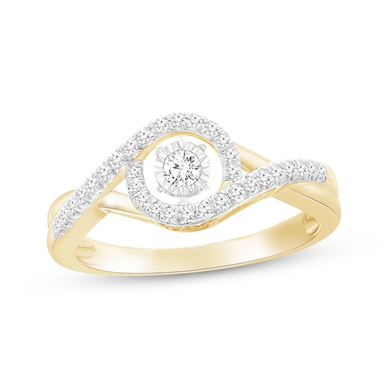 Unstoppable Love Diamond Bypass Ring 1/4 ct tw 10K Yellow Gold