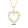 Thumbnail Image 1 of KAY Lab-Grown Diamonds Heart Halo Necklace 1/4 ct tw 10K Yellow Gold 18"