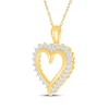 Thumbnail Image 2 of KAY Lab-Grown Diamonds Heart Halo Necklace 1/4 ct tw 10K Yellow Gold 18"