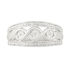 Thumbnail Image 2 of Diamond Accent Double Infinity Channel Ring Sterling Silver