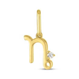 STUDIO BY KAY Lab-Grown Diamond Accent Capricorn Charm 24K Yellow Gold Vermeil Sterling Silver