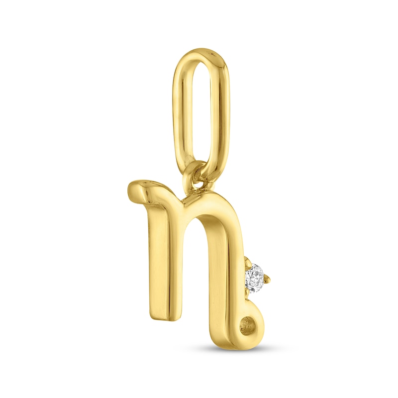 Main Image 2 of STUDIO BY KAY Lab-Grown Diamond Accent Capricorn Charm 24K Yellow Gold Vermeil Sterling Silver