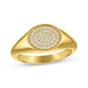 Thumbnail Image 1 of STUDIO BY KAY Lab-Grown Diamond Signet Ring 1/6 ct tw 24K Yellow Gold Vermeil Sterling Silver