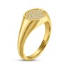 Thumbnail Image 2 of STUDIO BY KAY Lab-Grown Diamond Signet Ring 1/6 ct tw 24K Yellow Gold Vermeil Sterling Silver