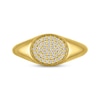Thumbnail Image 3 of STUDIO BY KAY Lab-Grown Diamond Signet Ring 1/6 ct tw 24K Yellow Gold Vermeil Sterling Silver