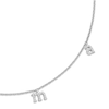 Thumbnail Image 2 of Diamond "Mama" Station Necklace 1/8 ct tw Sterling Silver 18"