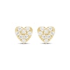 Thumbnail Image 2 of STUDIO BY KAY Lab-Grown Diamond Heart Stud Flat Back Earrings 1/6 ct tw 24K Yellow Gold Vermeil Sterling Silver