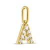 Thumbnail Image 2 of STUDIO BY KAY Lab-Grown Diamond Initial "A" Charm 1/10 ct tw 24K Yellow Gold Vermeil Sterling Silver