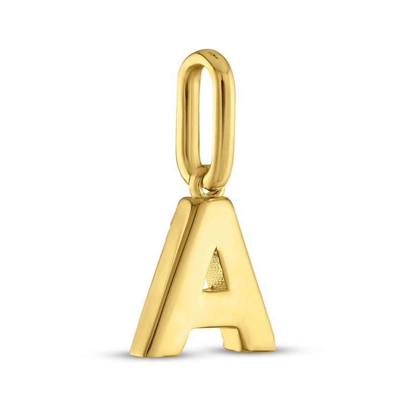 Main Image 3 of STUDIO BY KAY Lab-Grown Diamond Initial "A" Charm 1/10 ct tw 24K Yellow Gold Vermeil Sterling Silver