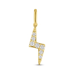 STUDIO BY KAY Lab-Grown Diamond Lightning Bolt Charm 1/10 ct tw 24K Yellow Gold Vermeil Sterling Silver