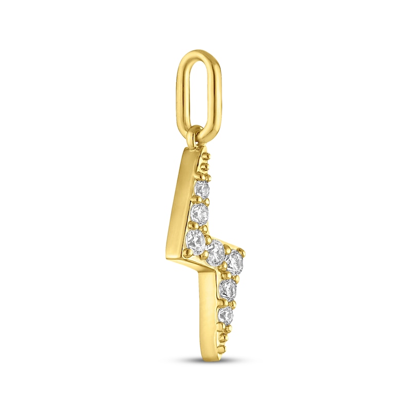 Main Image 2 of STUDIO BY KAY Lab-Grown Diamond Lightning Bolt Charm 1/10 ct tw 24K Yellow Gold Vermeil Sterling Silver