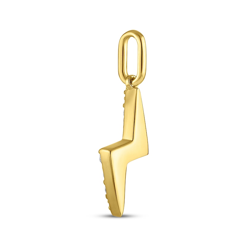 Main Image 3 of STUDIO BY KAY Lab-Grown Diamond Lightning Bolt Charm 1/10 ct tw 24K Yellow Gold Vermeil Sterling Silver