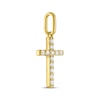 Thumbnail Image 2 of STUDIO BY KAY Lab-Grown Diamond Cross Charm 1/10 ct tw 24K Yellow Gold Vermeil Sterling Silver
