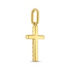 Thumbnail Image 3 of STUDIO BY KAY Lab-Grown Diamond Cross Charm 1/10 ct tw 24K Yellow Gold Vermeil Sterling Silver