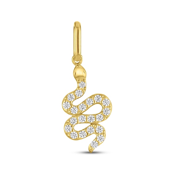STUDIO BY KAY Lab-Grown Diamond Snake Charm 1/10 ct tw 24K Yellow Gold Vermeil Sterling Silver
