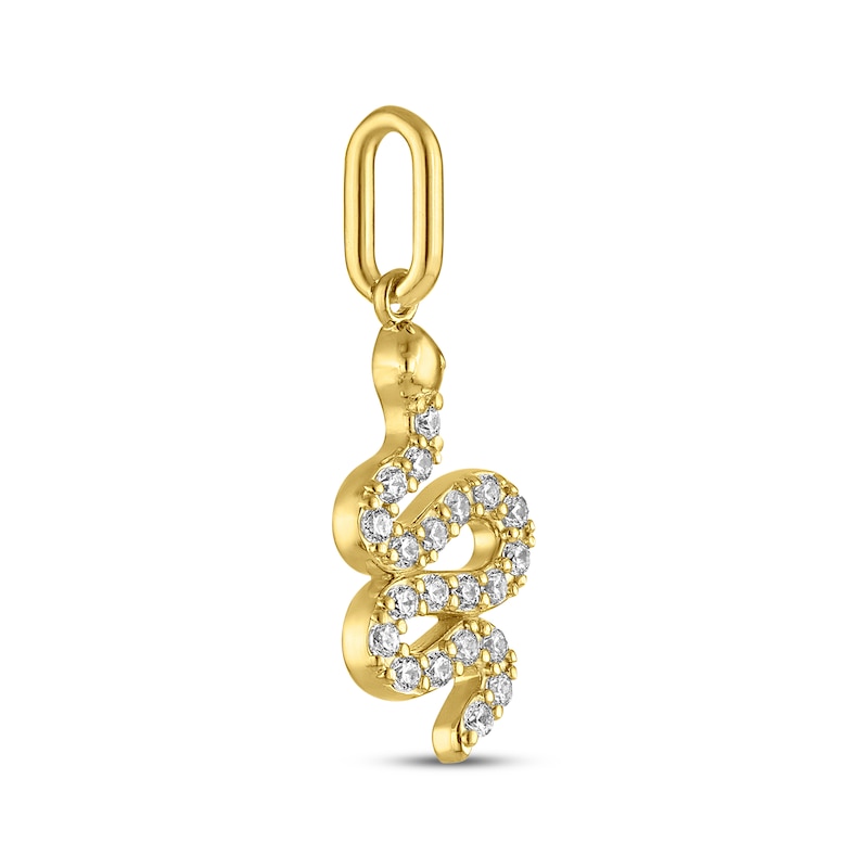 Main Image 2 of STUDIO BY KAY Lab-Grown Diamond Snake Charm 1/10 ct tw 24K Yellow Gold Vermeil Sterling Silver