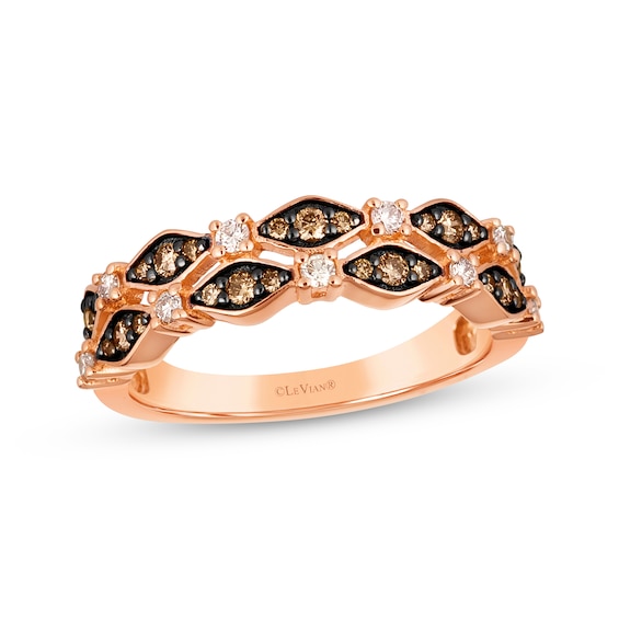 Le Vian Venetian Mosaic Diamond Ring 3/8 ct tw 14K Strawberry Gold