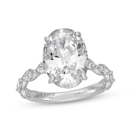 Neil Lane Artistry Oval-Cut Lab-Grown Diamond Engagement Ring 6 ct tw 14K White Gold