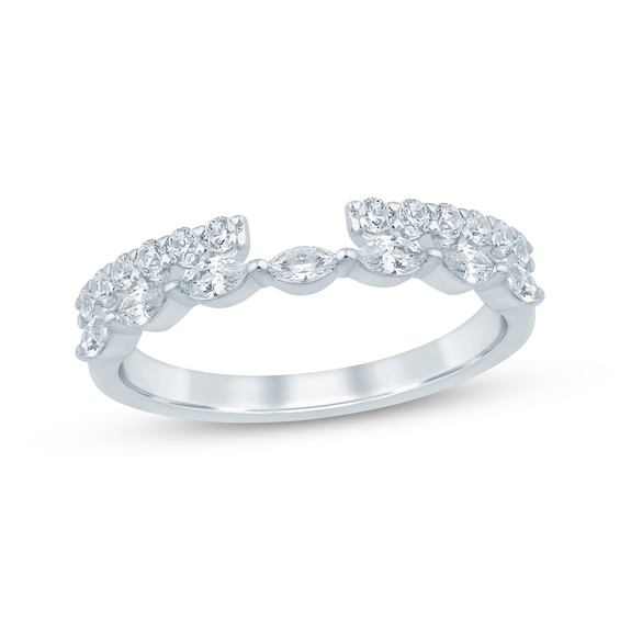 Now + Forever Lab-Grown Diamonds Marquise & Round-Cut Open Row Ring 1/2 ct tw 14K White Gold