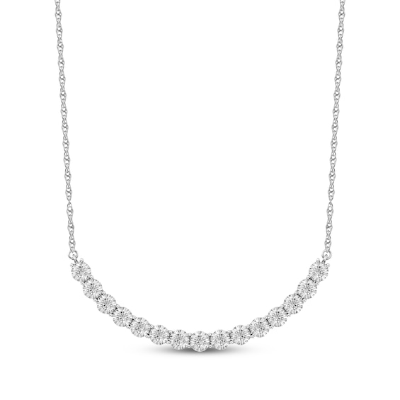 KAY Lab-Grown Diamonds Smile Necklace 1 ct tw Sterling Silver 18"