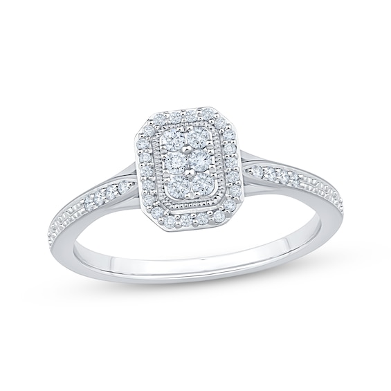 Diamond Promise Ring 1/5 ct tw Sterling Silver