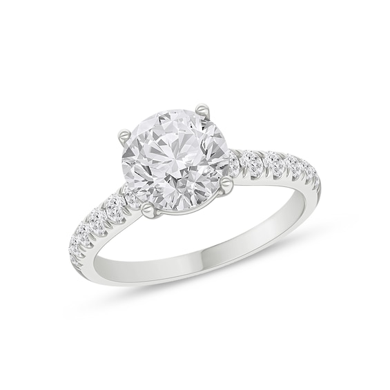 Now + Forever Pave Lab-Grown Diamond Engagement Ring Setting 3/8 ct tw 18K White Gold