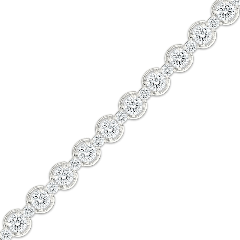 Main Image 1 of KAY Lab-Grown Diamonds Circle Link Bracelet 7 ct tw 10K White Gold 7"