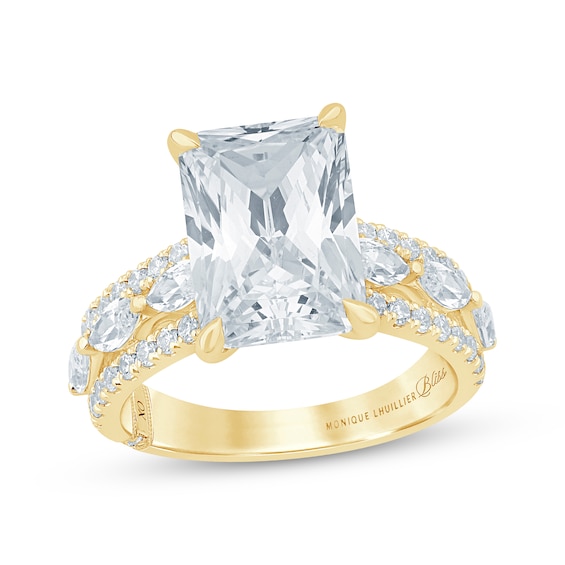 Monique Lhuillier Bliss Certified Radiant-Cut Lab-Grown Diamond Engagement Ring 6 ct tw 18K Yellow Gold