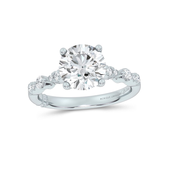 Monique Lhuillier Bliss Natural Diamond Engagement Ring Setting 1/3 ct tw 14K White Gold