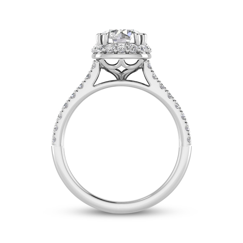 Main Image 3 of Lab-Grown Diamonds Engagement Ring 1-7/8 ct tw Round-cut 14K White Gold
