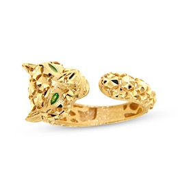 Italian Brilliance Deconstructed Panther Ring 14K Yellow Gold