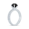 Thumbnail Image 2 of Round-Cut Black & White Diamond Engagement Ring 2-3/8 ct tw 14K White Gold