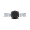 Thumbnail Image 3 of Round-Cut Black & White Diamond Engagement Ring 2-3/8 ct tw 14K White Gold