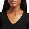 Thumbnail Image 3 of Princess-Cut Diamond Quad Double Frame Necklace 1/4 ct tw 10K White Gold 18&quot;
