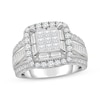 Thumbnail Image 1 of Now + Forever Princess-Cut Multi-Diamond Center Engagement Ring 2 ct tw 14K White Gold