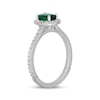 Thumbnail Image 2 of Neil Lane Oval-Cut Natural Emerald & Diamond Engagement Ring 1/2 ct tw 14K White Gold