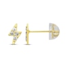 Thumbnail Image 1 of Children's Cubic Zirconia Lightning Bolt Stud Earrings 14K Yellow Gold