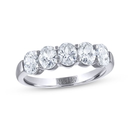 THE LEO Legacy Lab-Grown Diamond Oval-Cut Anniversary Band 2 ct tw 14K White Gold