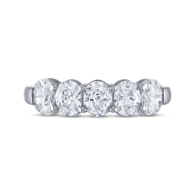 Main Image 3 of THE LEO Legacy Lab-Grown Diamond Oval-Cut Anniversary Band 2 ct tw 14K White Gold