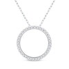 Thumbnail Image 1 of Diamond Circle Necklace 1/4 ct tw 10K White Gold 18&quot;