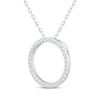 Thumbnail Image 2 of Diamond Circle Necklace 1/4 ct tw 10K White Gold 18&quot;