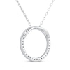 Thumbnail Image 3 of Diamond Circle Necklace 1/4 ct tw 10K White Gold 18&quot;