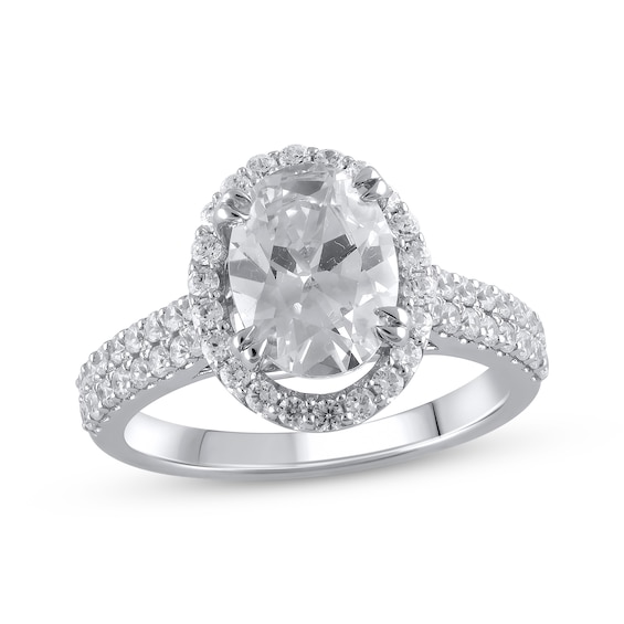 Lab-Created Diamonds by KAY Oval-Cut Engagement Ring 2-1/2 ct tw 14K White Gold
