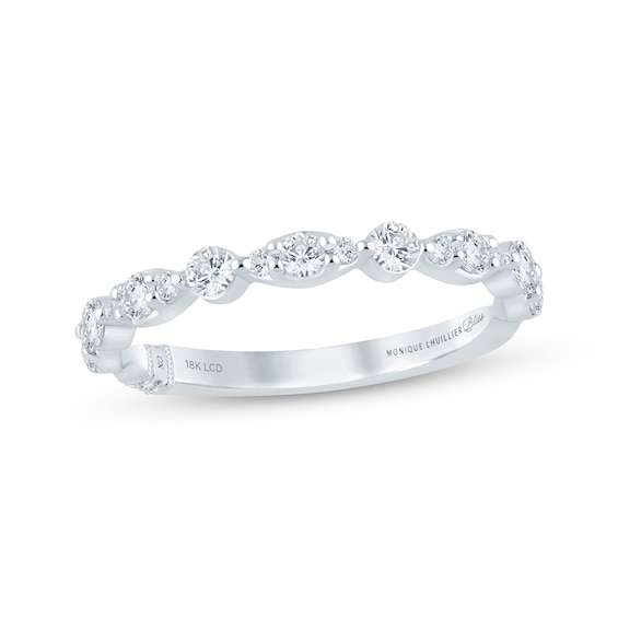 Monique Lhuillier Bliss Lab-Grown Diamond Anniversary Ring 1/2 ct tw 18K White Gold