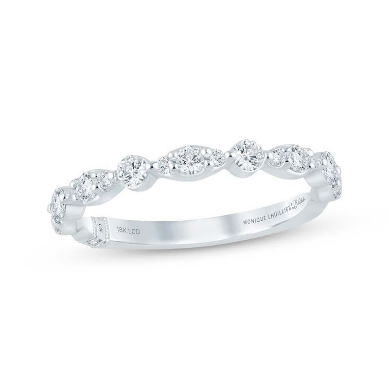 Main Image 1 of Monique Lhuillier Bliss Lab-Grown Diamond Anniversary Ring 1/2 ct tw 18K White Gold
