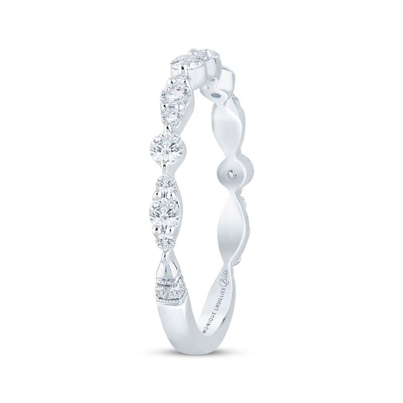 Main Image 2 of Monique Lhuillier Bliss Lab-Grown Diamond Anniversary Ring 1/2 ct tw 18K White Gold
