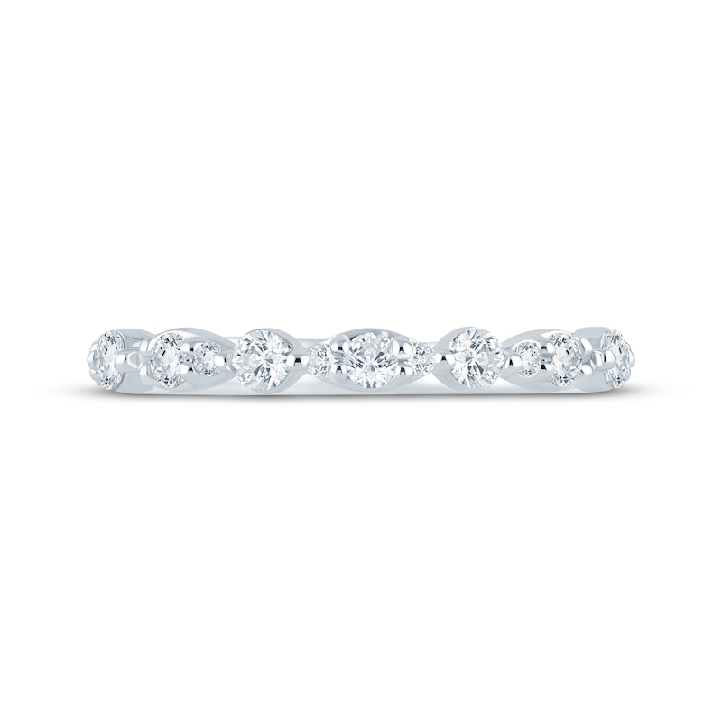 Main Image 4 of Monique Lhuillier Bliss Lab-Grown Diamond Anniversary Ring 1/2 ct tw 18K White Gold