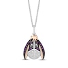 Thumbnail Image 1 of Disney Treasures Winnie the Pooh &quot;Eeyore&quot; Amethyst & Diamond Necklace 1/20 ct tw Sterling Silver & 10K Rose Gold 19&quot;