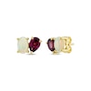 Thumbnail Image 0 of Toi et Moi Oval-Cut Opal & Pear-Shaped Rhodolite Garnet Earrings 10K Yellow Gold