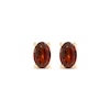 Thumbnail Image 2 of Oval-Cut Garnet Solitaire Stud Earrings 14K Yellow Gold